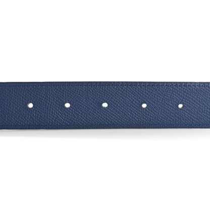 Hermes Epsom Swift 32mm Martelee H Belt 85 34 Bleu Agate Black 3 of 8
