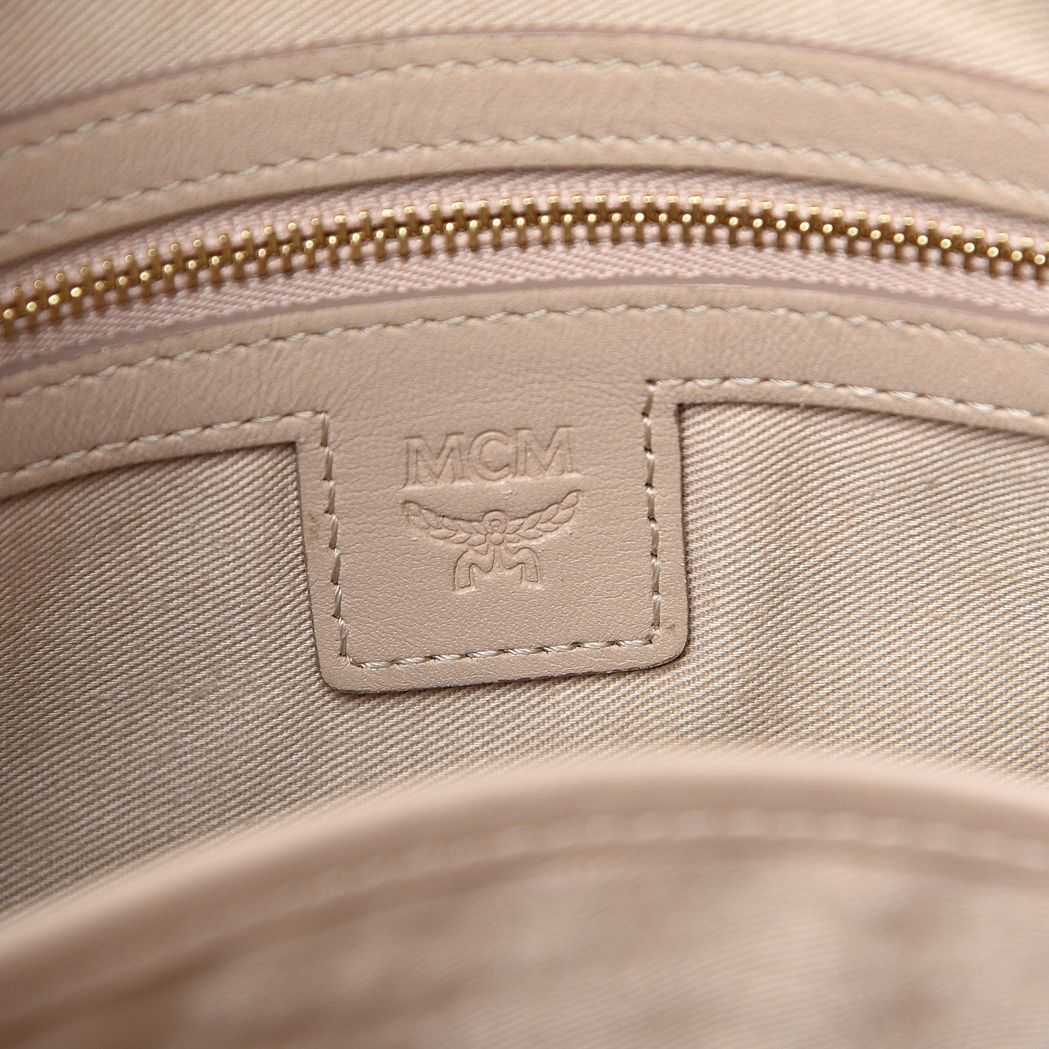 MCM Visetos Medium Essential Shoulder Bag Beige 7 of 17