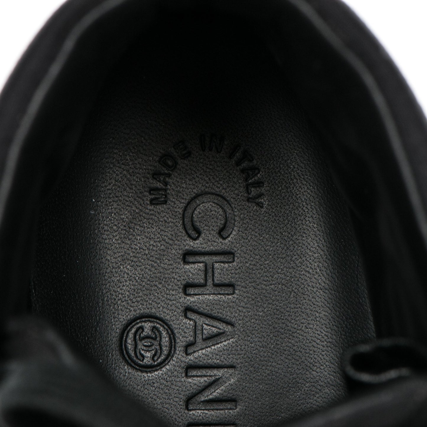 Toile Suede Zipped High Top CC Sneakers 36.5 Black
