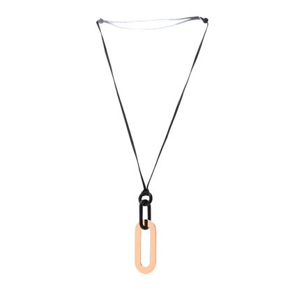 Hermes Buffalo Horn Mayan Pendant Necklace Gold 3 of 6
