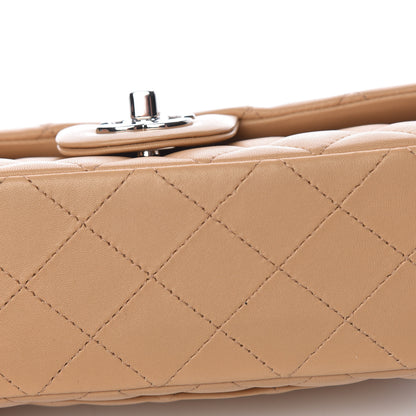 Chanel Lambskin Quilted Mini Rectangular Flap Beige 10 of 12