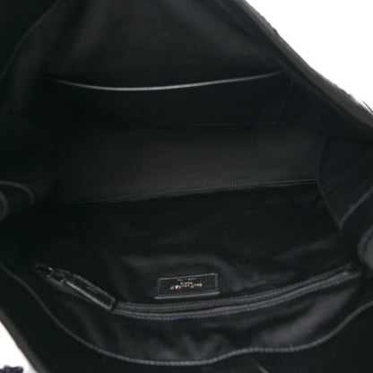 Saint Laurent Crinkled Calfskin Matelasse Monogram Large Niki Shopper Tote Black 5 of 12