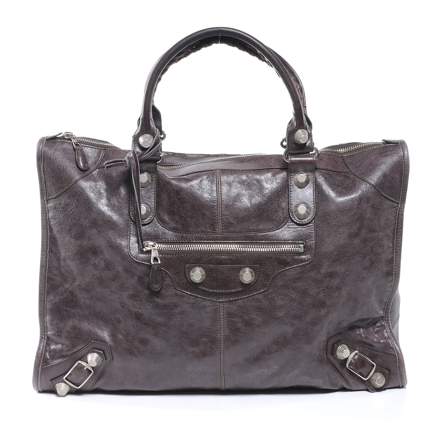 Balenciaga Agneau Giant Weekender Brown 1 of 7