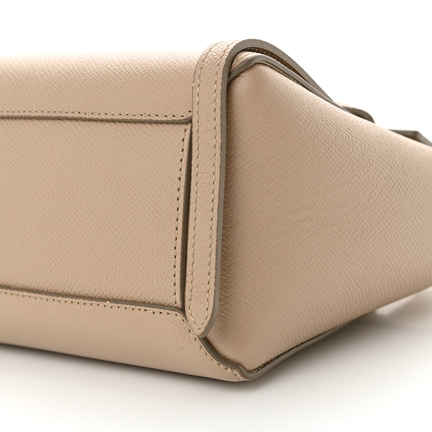 Grained Calfskin Nano Belt Bag Light Taupe