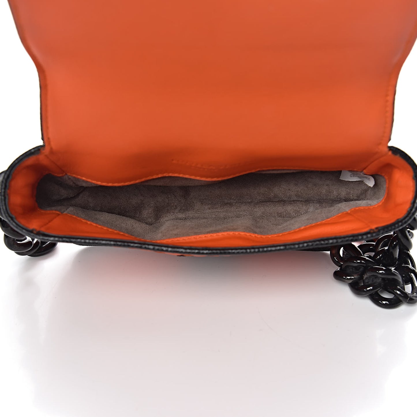 Nappa Intrecciato Mini Glass Shoulder Bag Orange Black