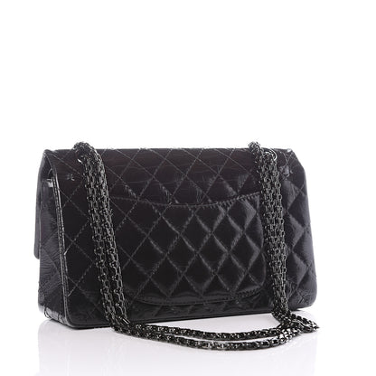 Chanel Glazed Aged Calfskin Quilted 2.55 Reissue 225 Flap So Black 2 of 10