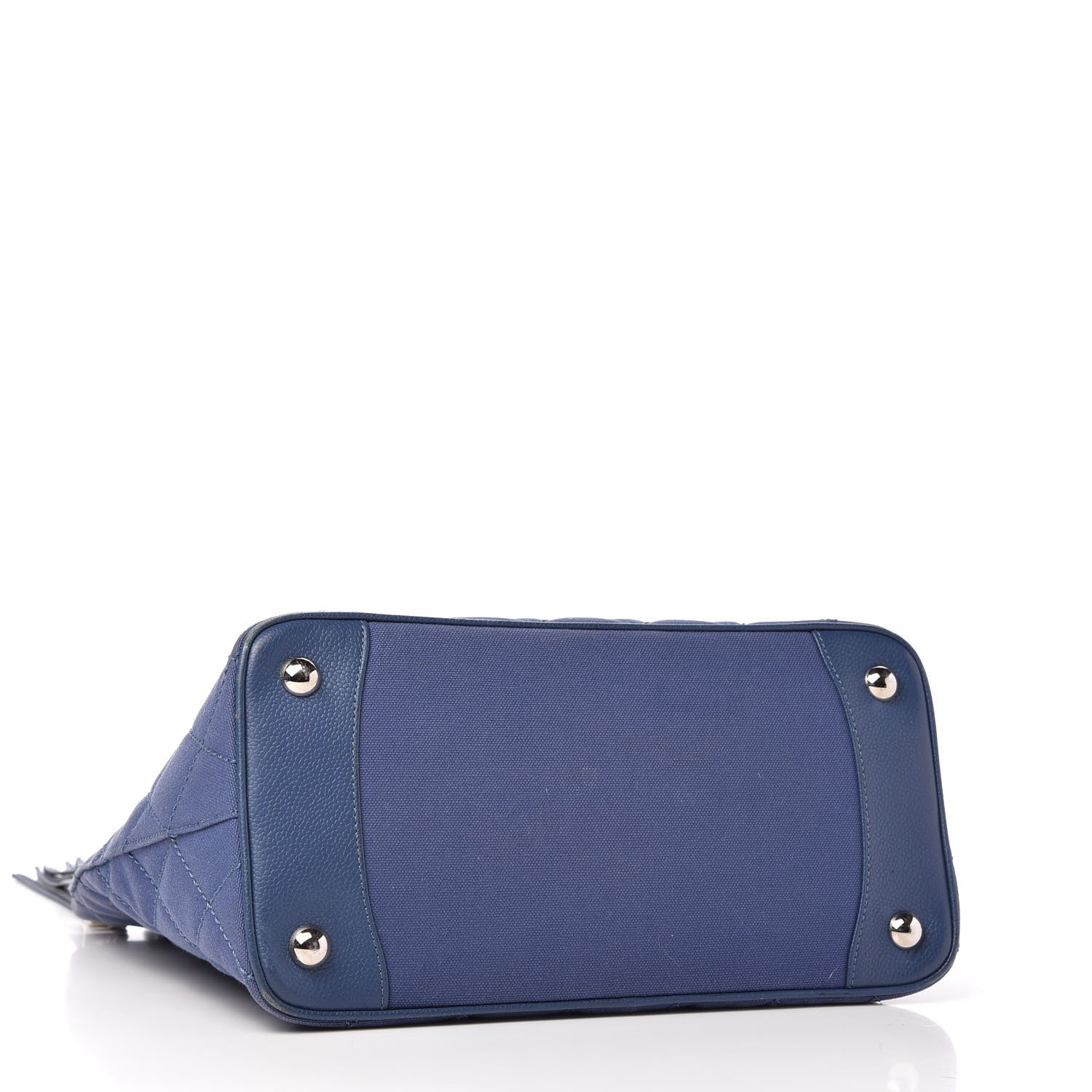 Chanel Canvas Caviar Tassel Tote Blue 4 of 11