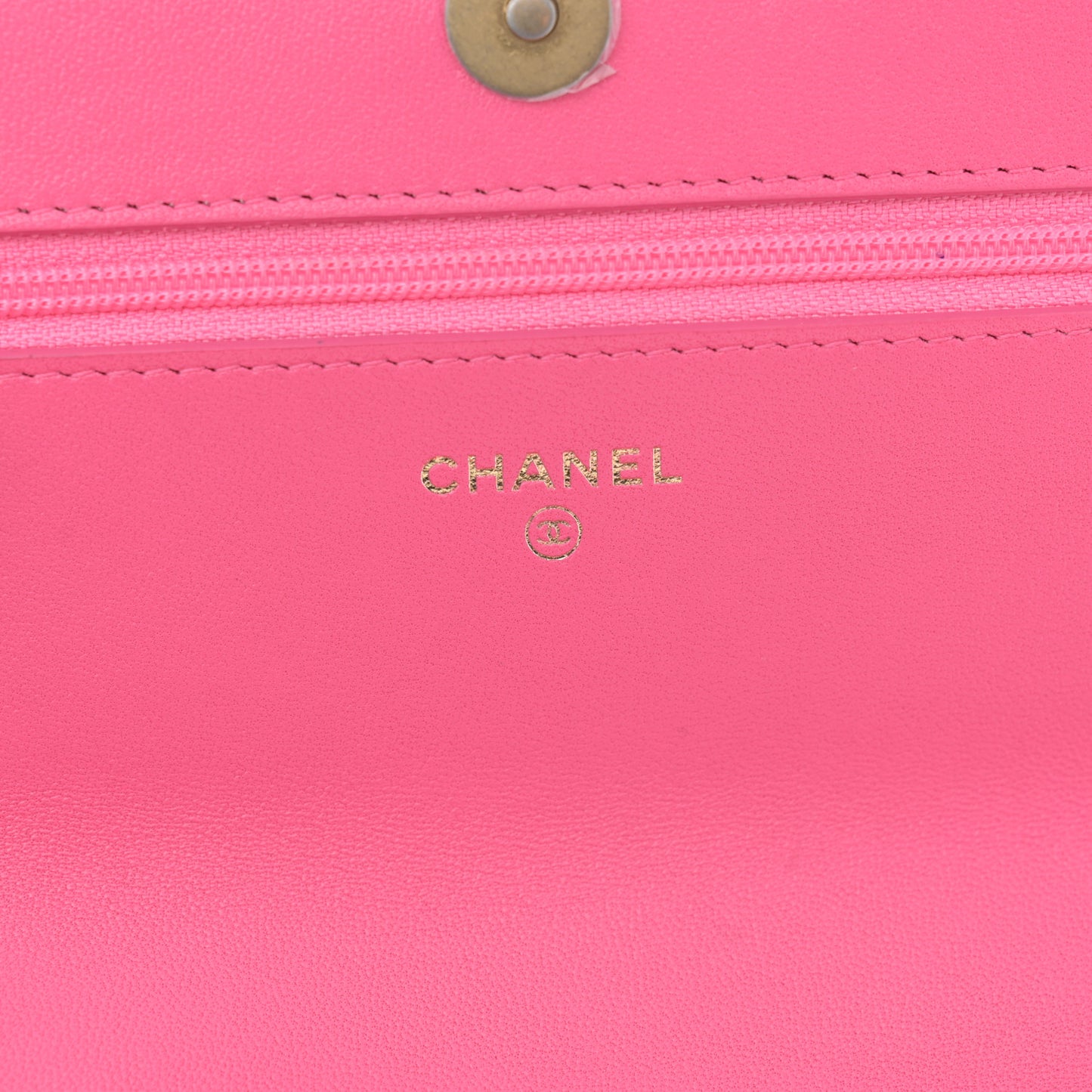 Lambskin Quilted Chanel 19 Wallet On Chain WOC Pink