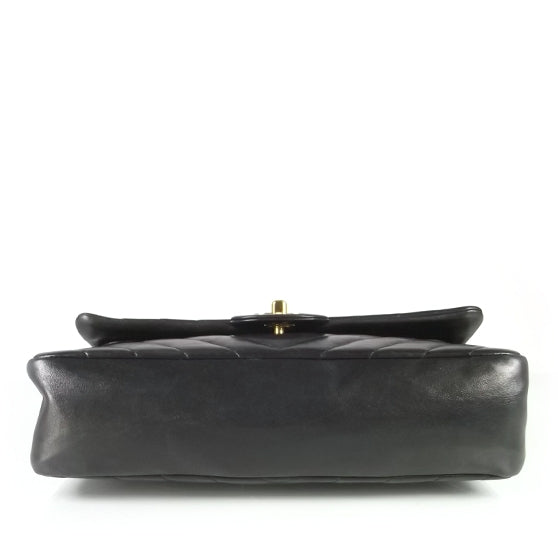 Chanel Lambskin Chevron Medium Double Flap Black 4 of 9