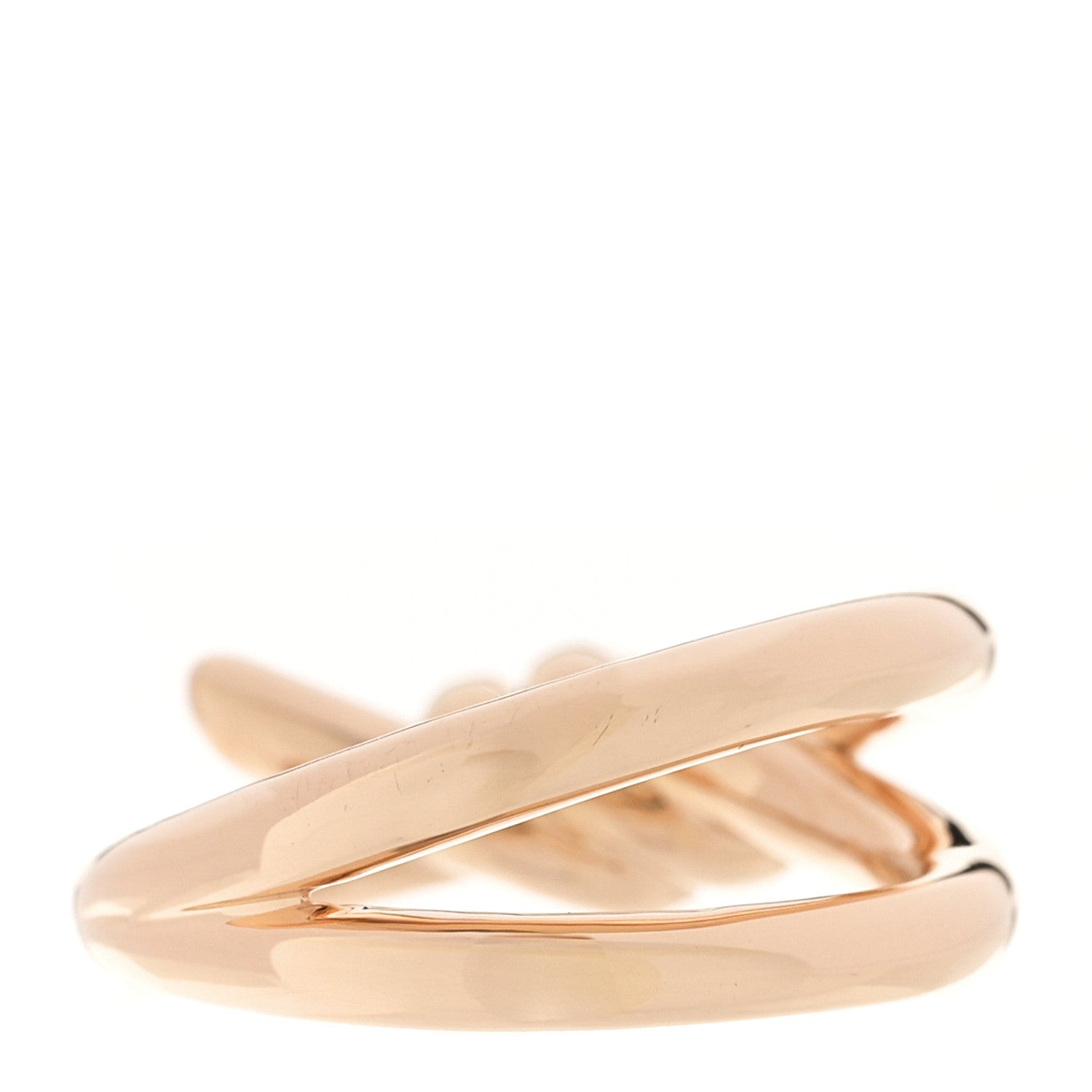 Tiffany 18K Rose Gold Knot Double Row Ring 49 5 3 of 5