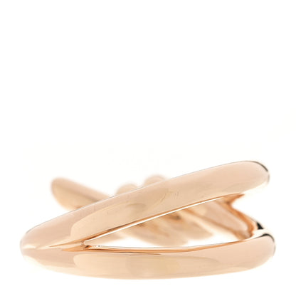 Tiffany 18K Rose Gold Knot Double Row Ring 49 5 3 of 5
