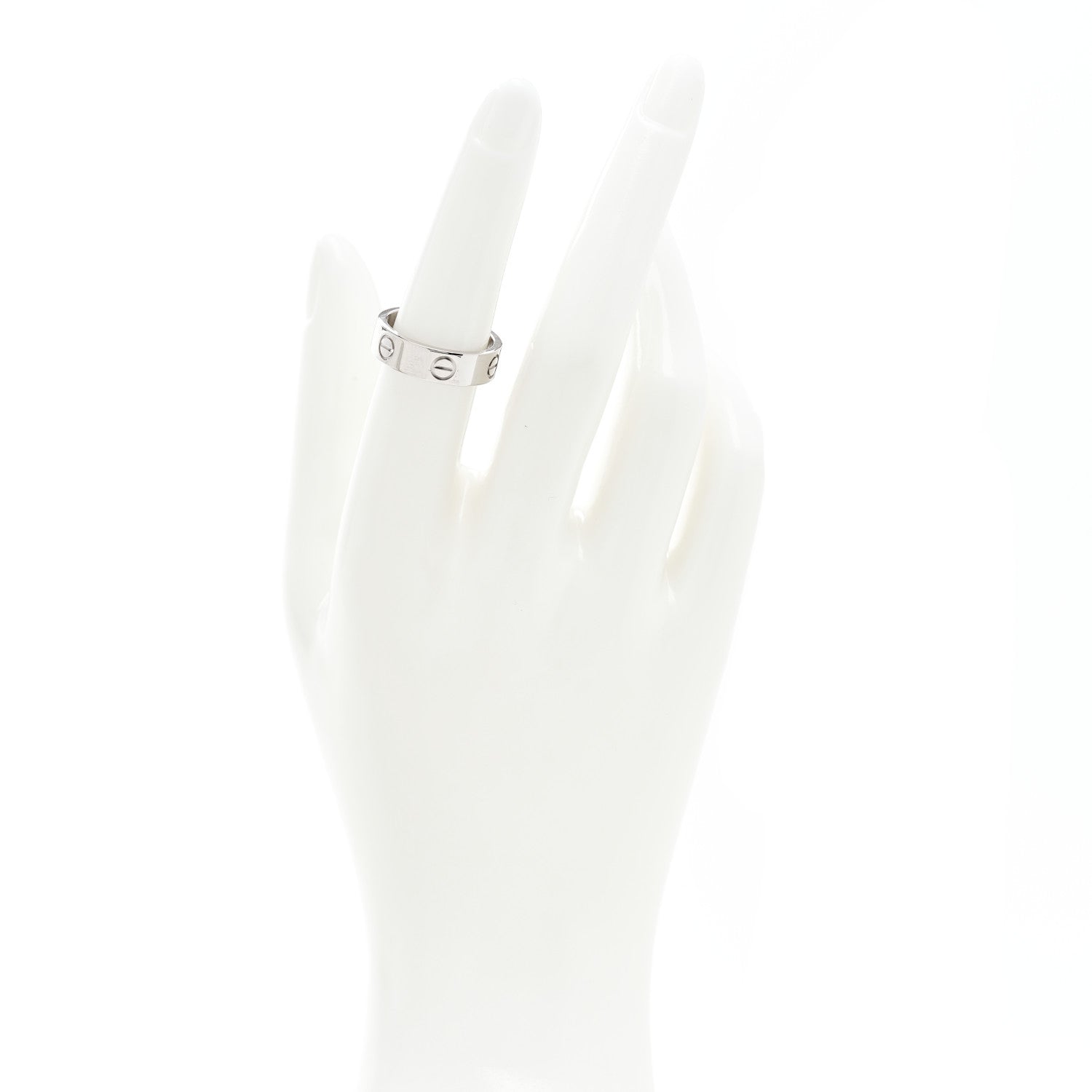 Cartier 18K White Gold 5.5mm LOVE Ring 53 6.25 2 of 4
