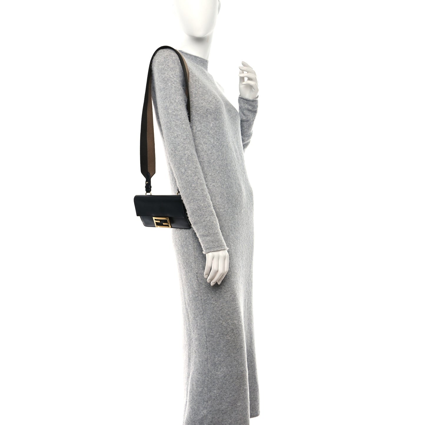 Vitello King Mini Flat Baguette Black