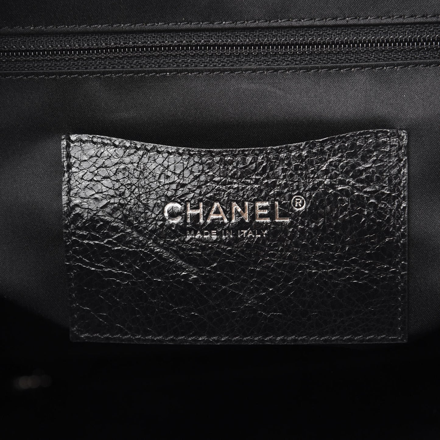 Glazed Calfskin On The Road Drawstring Tote Black