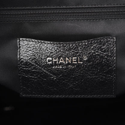 Chanel Glazed Calfskin On The Road Drawstring Tote Black 5 of 9