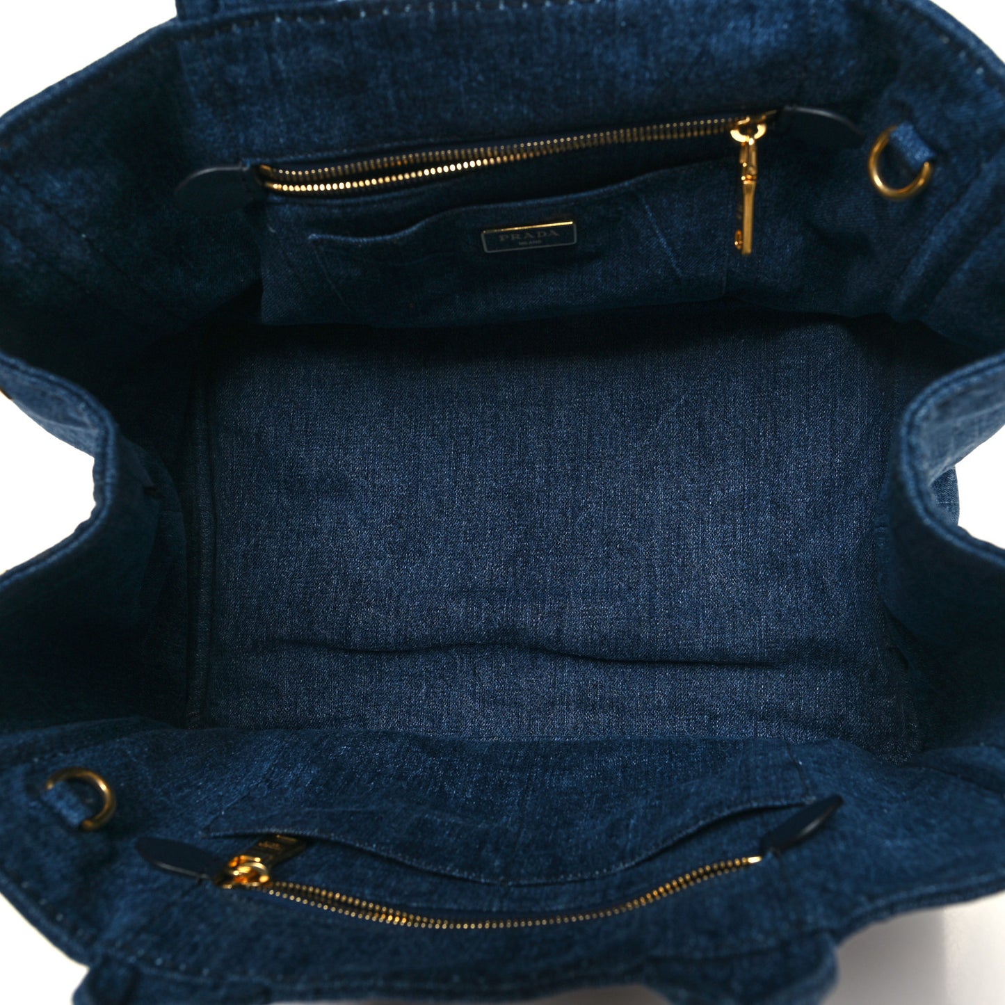 Denim Logo Tote Bleu