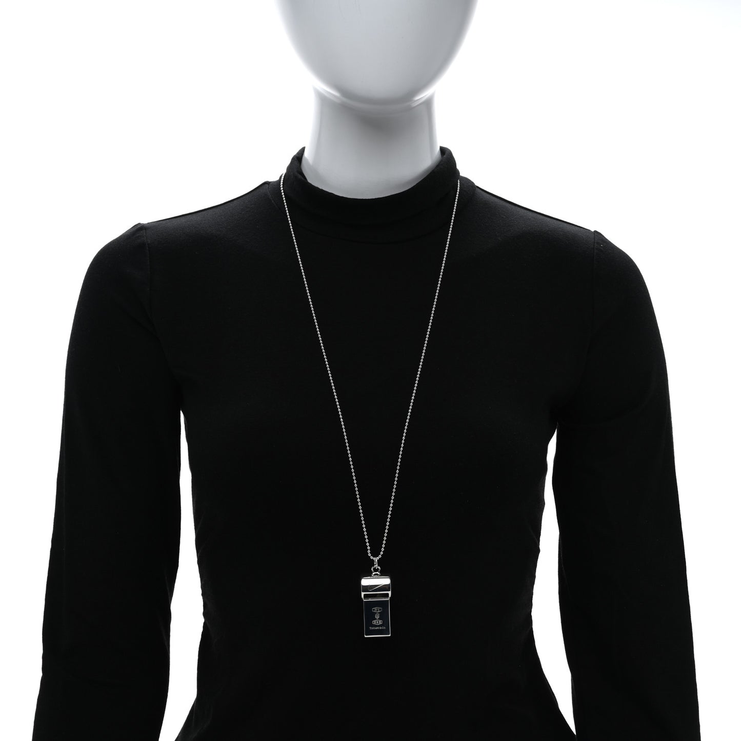 X NIKE Sterling Silver Whistle Pendant Necklace