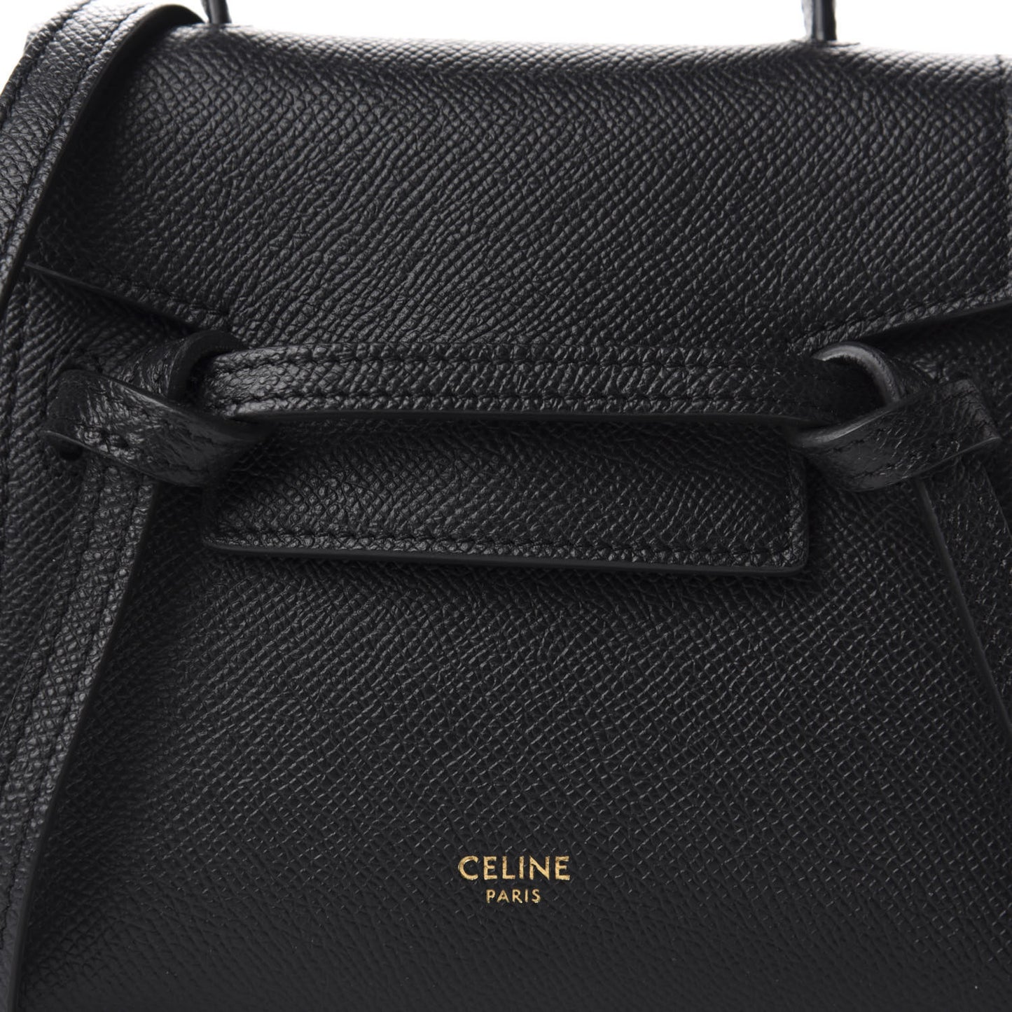 Grained Calfskin Pico Belt Bag Black