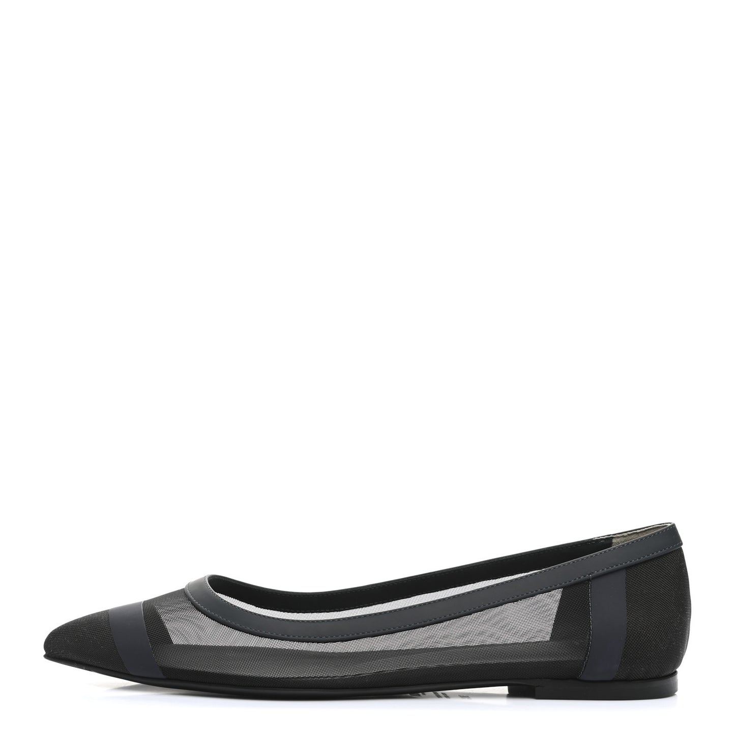 Mesh Skimmer Ballerina Flats 38.5 Navy Black