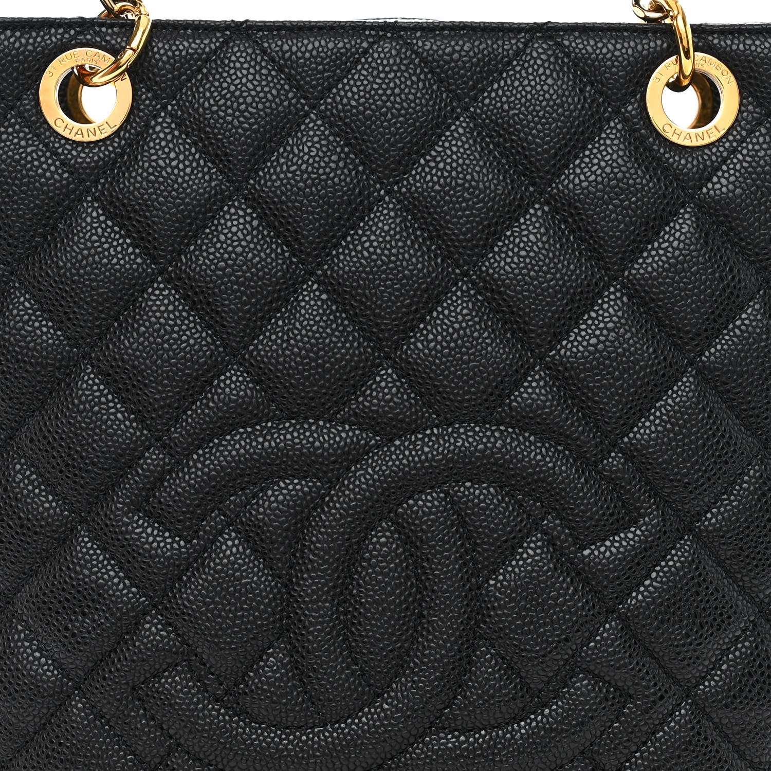 Chanel Caviar Quilted Petit Shopping Tote PST Black 8 of 12