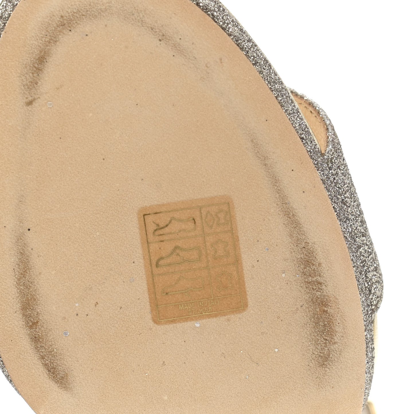 Dusty Glitter Misty 120 Sandals 39 Platinum Ice