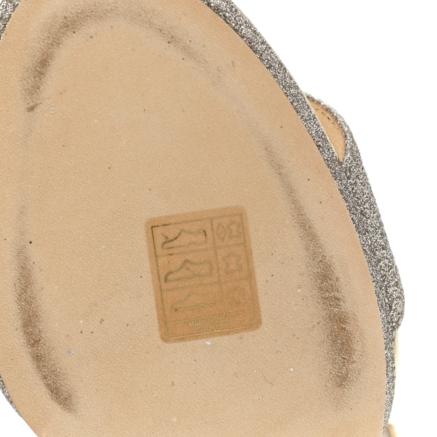 Jimmy Choo Dusty Glitter Misty 120 Sandals 39 Platinum Ice 9 of 10