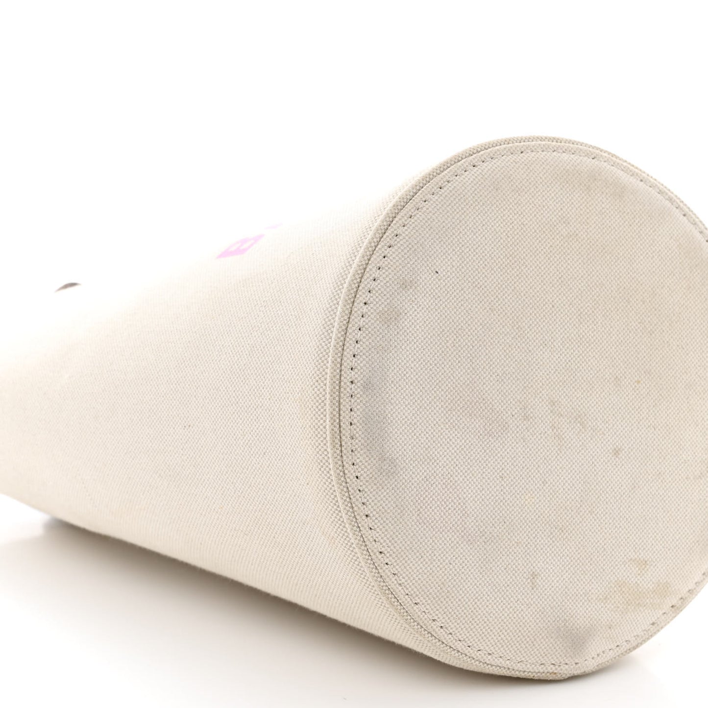 Cotton Canvas Calfskin New Wave Tote XS Natural Pink