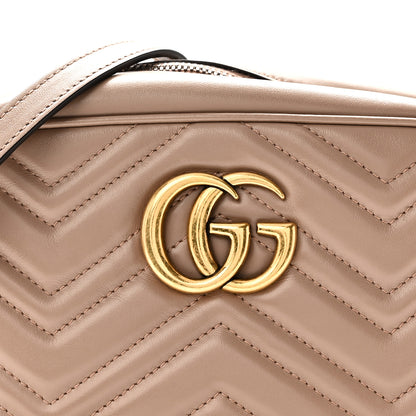 Gucci Calfskin Matelasse Small GG Marmont Chain Shoulder Bag Porcelain Rose 8 of 10