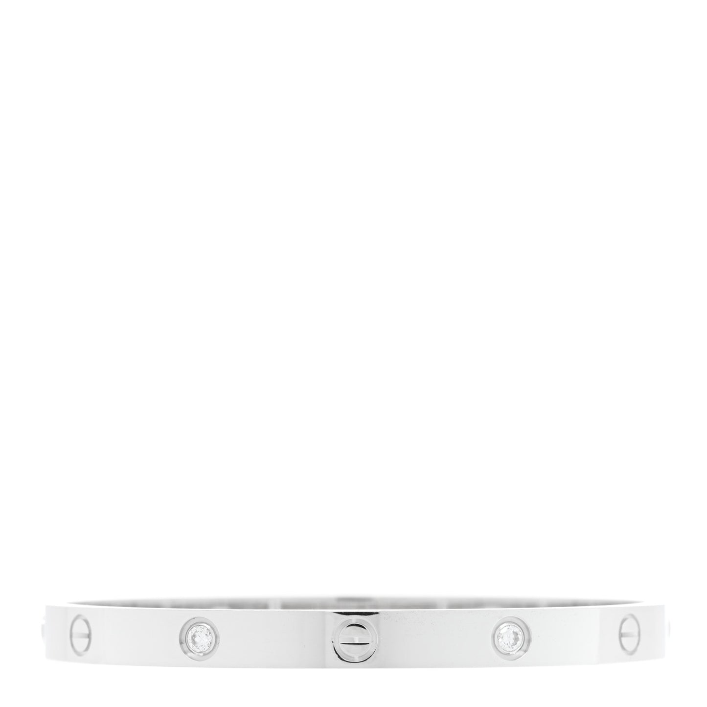18K White Gold 4 Diamond Love Bracelet 19