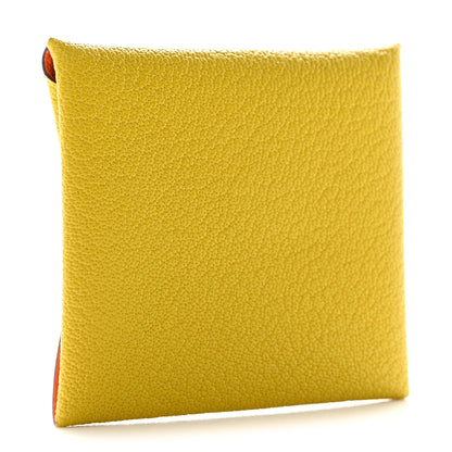 Hermes Chevre Mysore Bastia Verso Coin Purse Cumin Orange 3 of 8