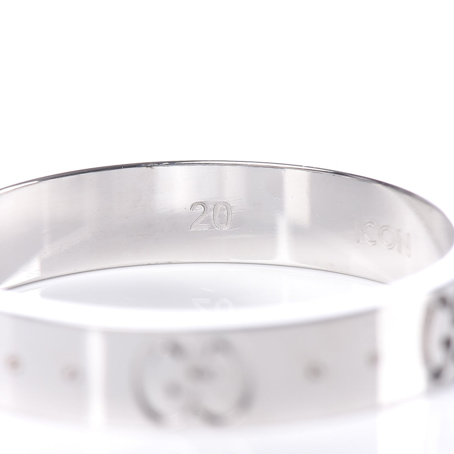 18K White Gold 4mm Icon Thin Band Ring 60 9