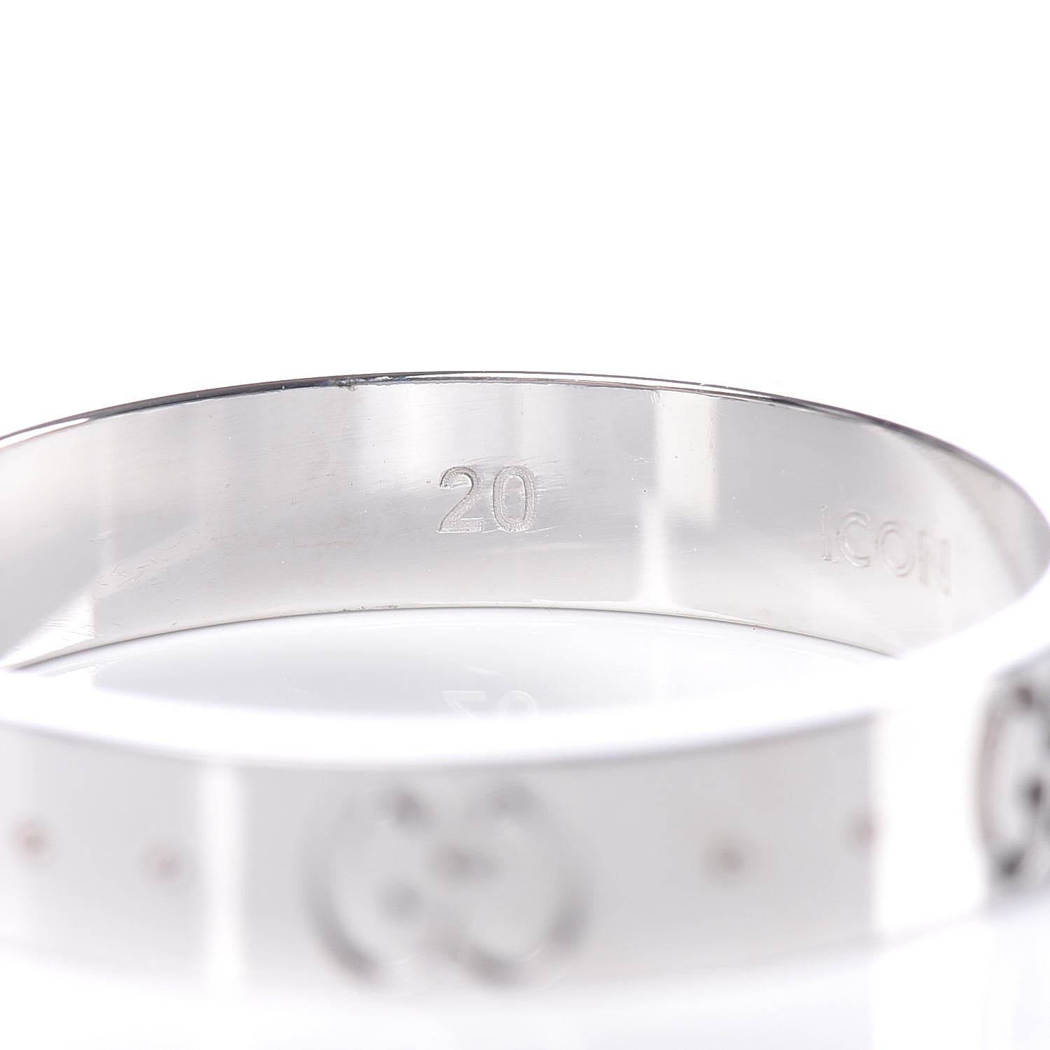 Gucci 18K White Gold 4mm Icon Thin Band Ring 60 9 5 of 7