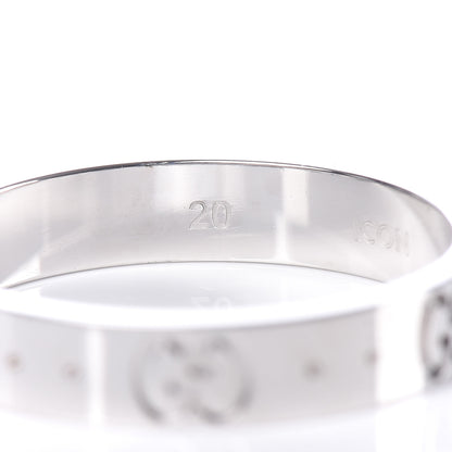 Gucci 18K White Gold 4mm Icon Thin Band Ring 60 9 5 of 7