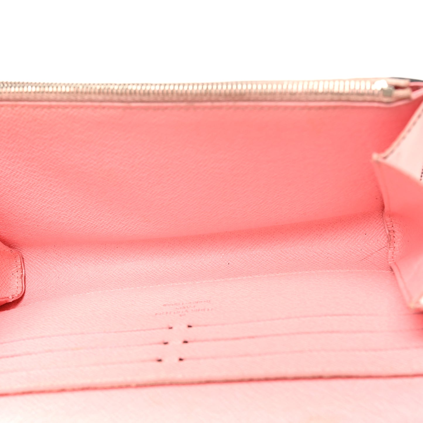 Epi Chain Flower Print Twist Chain Wallet Pink