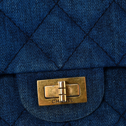 Chanel Denim Quilted 2.55 Reissue 226 Double Flap Blue 12 of 13