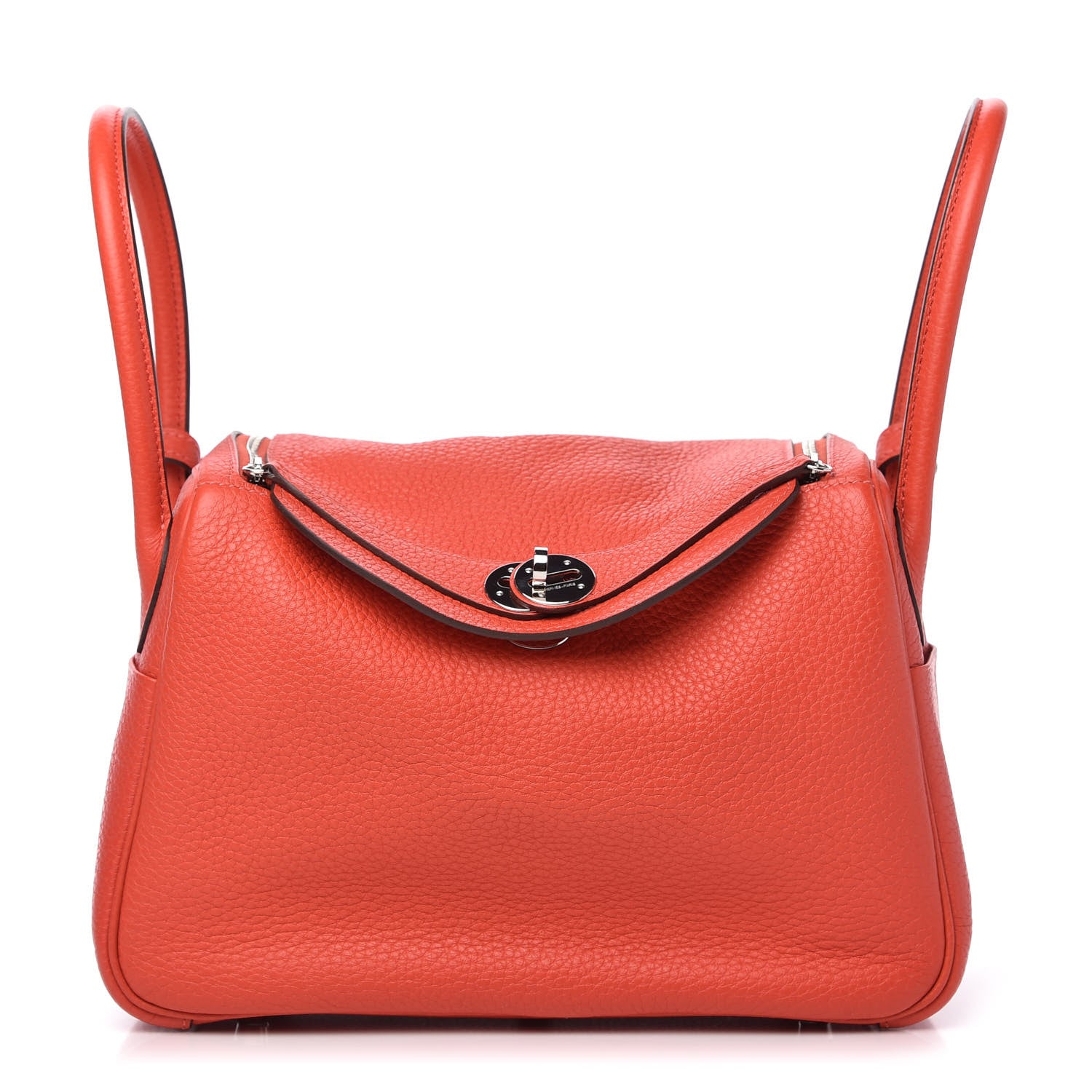 Hermes Taurillon Clemence Lindy 26 Rouge Pivoine 1 of 9