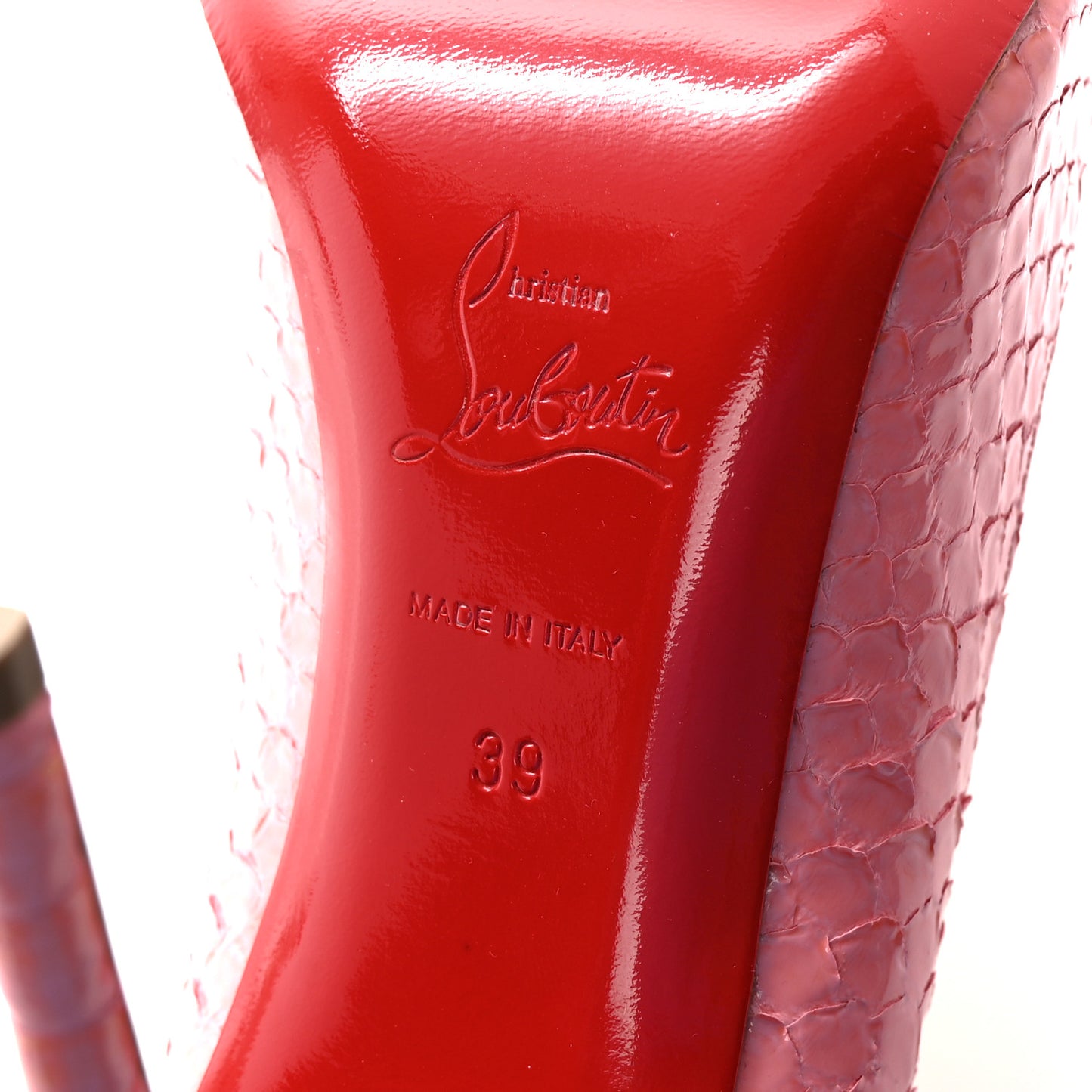 Snakeskin Fifi 100 Pumps 39 Rose