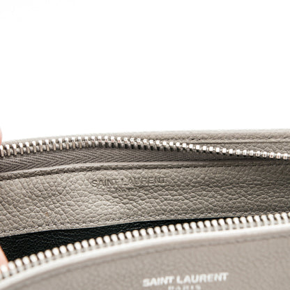 Saint Laurent Calfskin Classic Zip Around Continental Wallet Light Grey 6 of 6