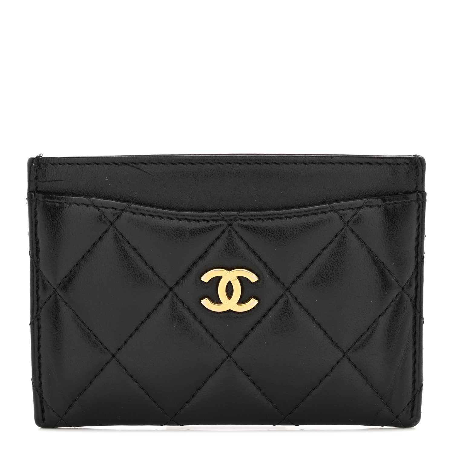 Chanel Lambskin Quilted Card Holder Black 1 of 10
