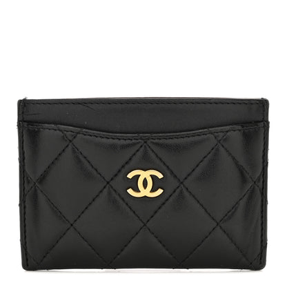Chanel Lambskin Quilted Card Holder Black 1 of 10