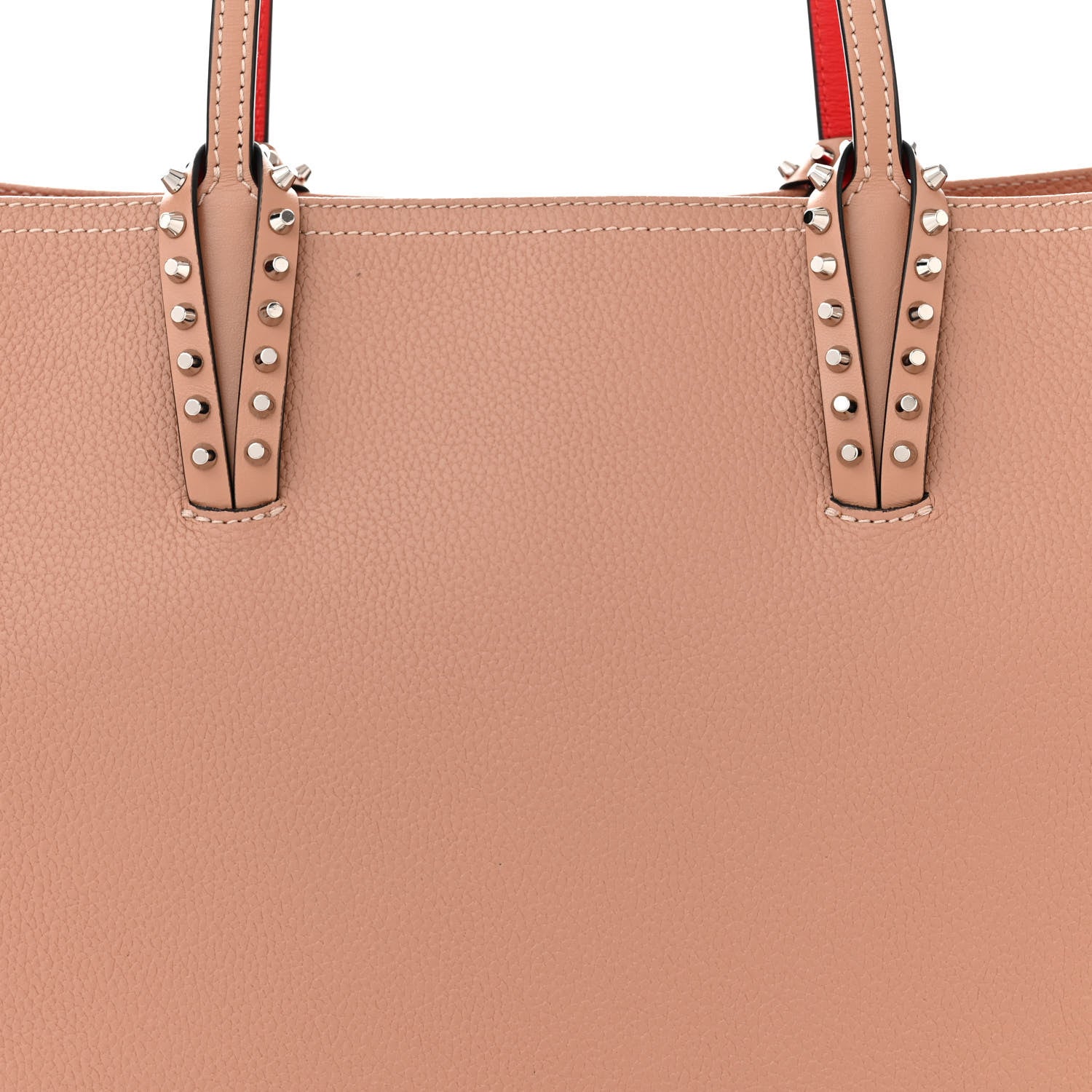 Christian Louboutin Calfskin Empire Spikes Small East West Cabata Tote Nude 10 of 13