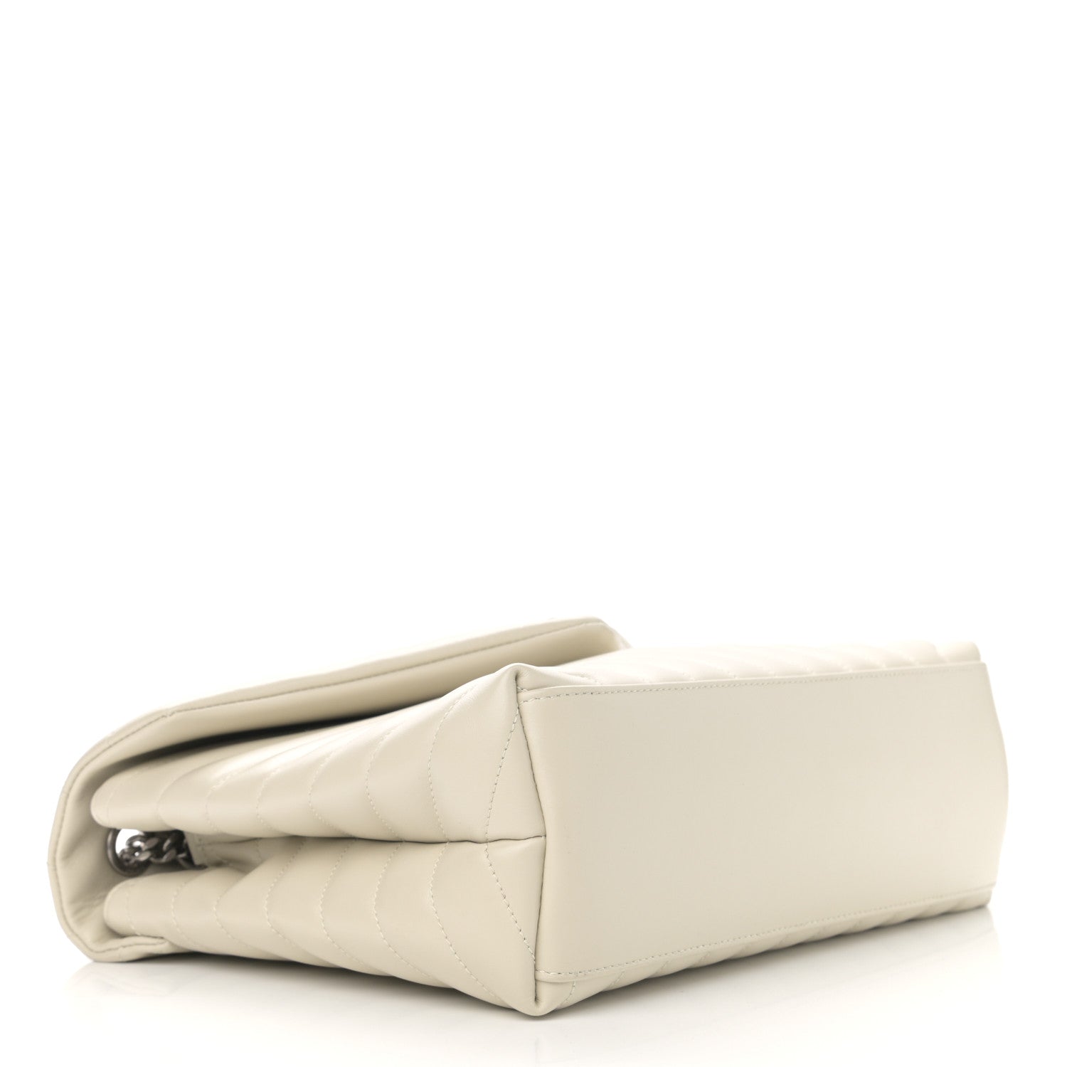Saint Laurent Calfskin Y Quilted Monogram Medium Loulou Chain Satchel Crema Soft 4 of 11