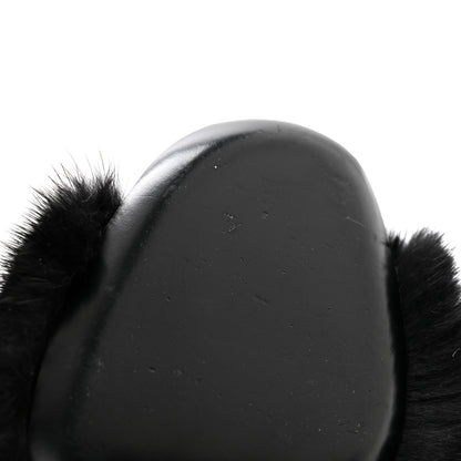 Saint Laurent Mink Calfskin Roy Mule Sandals 39 Black 19 of 19