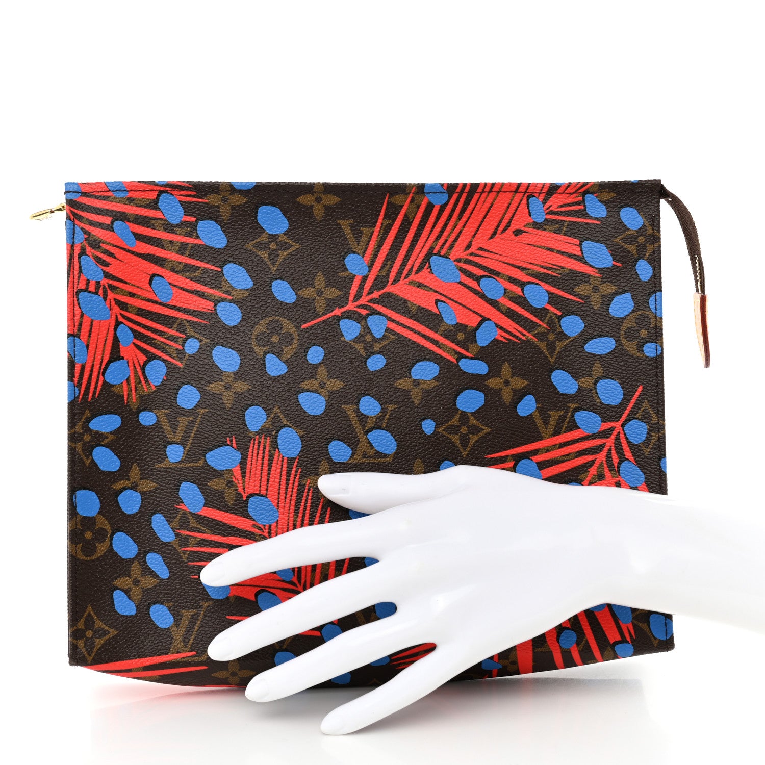 Louis Vuitton Monogram Jungle Dots Toiletry Pouch 26 Coquelicot Denim 2 of 10