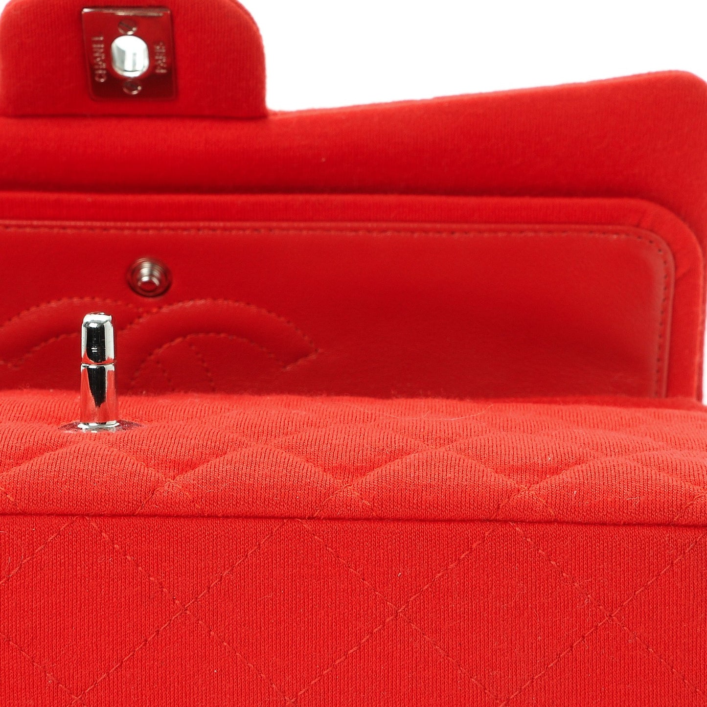 Jersey Quilted Medium Double Flap Red