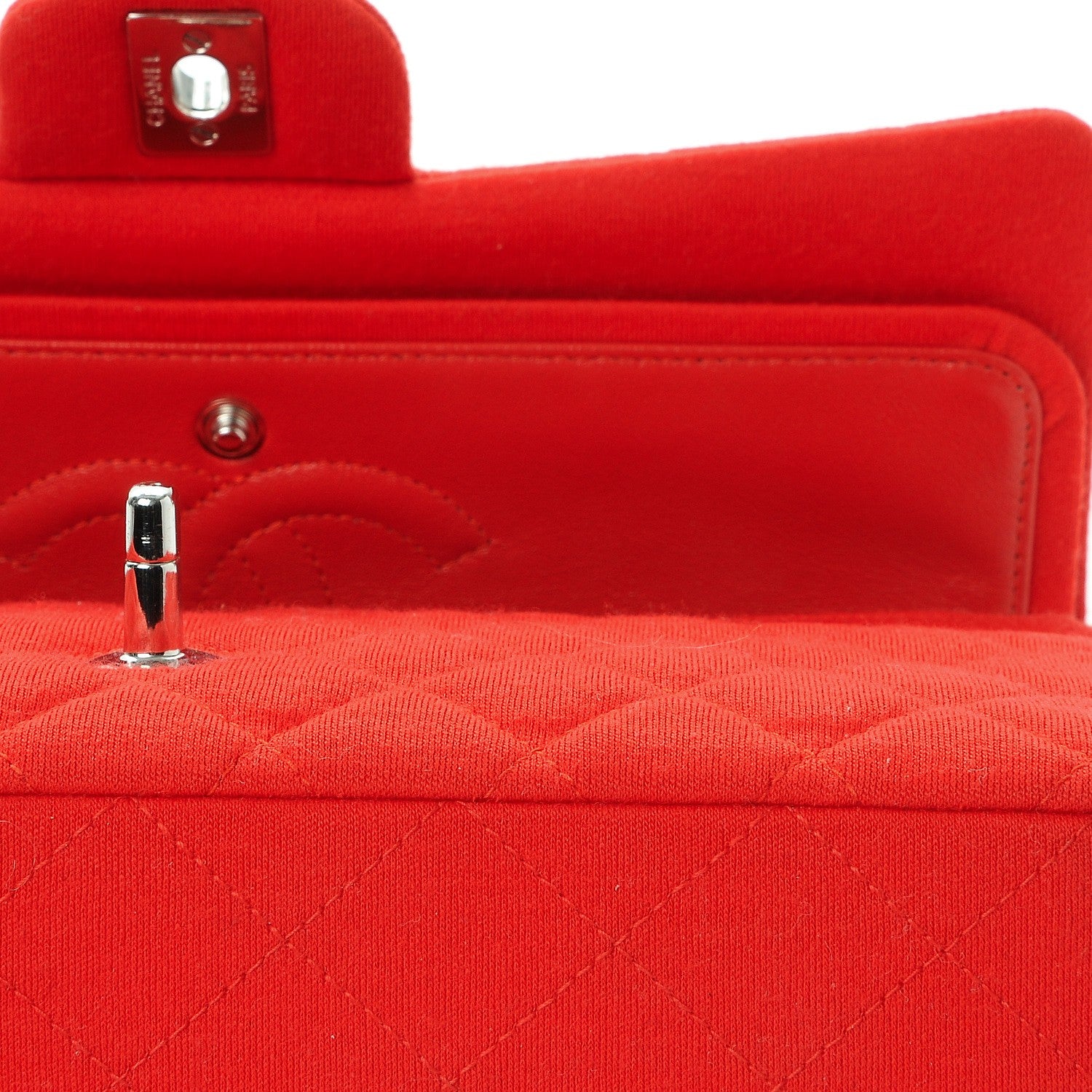 Chanel Jersey Quilted Medium Double Flap Red 8 of 9