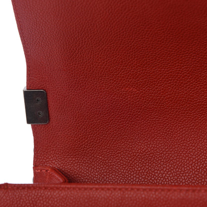 Chanel Caviar Quilted New Medium Boy Flap Dark Red 14 of 14