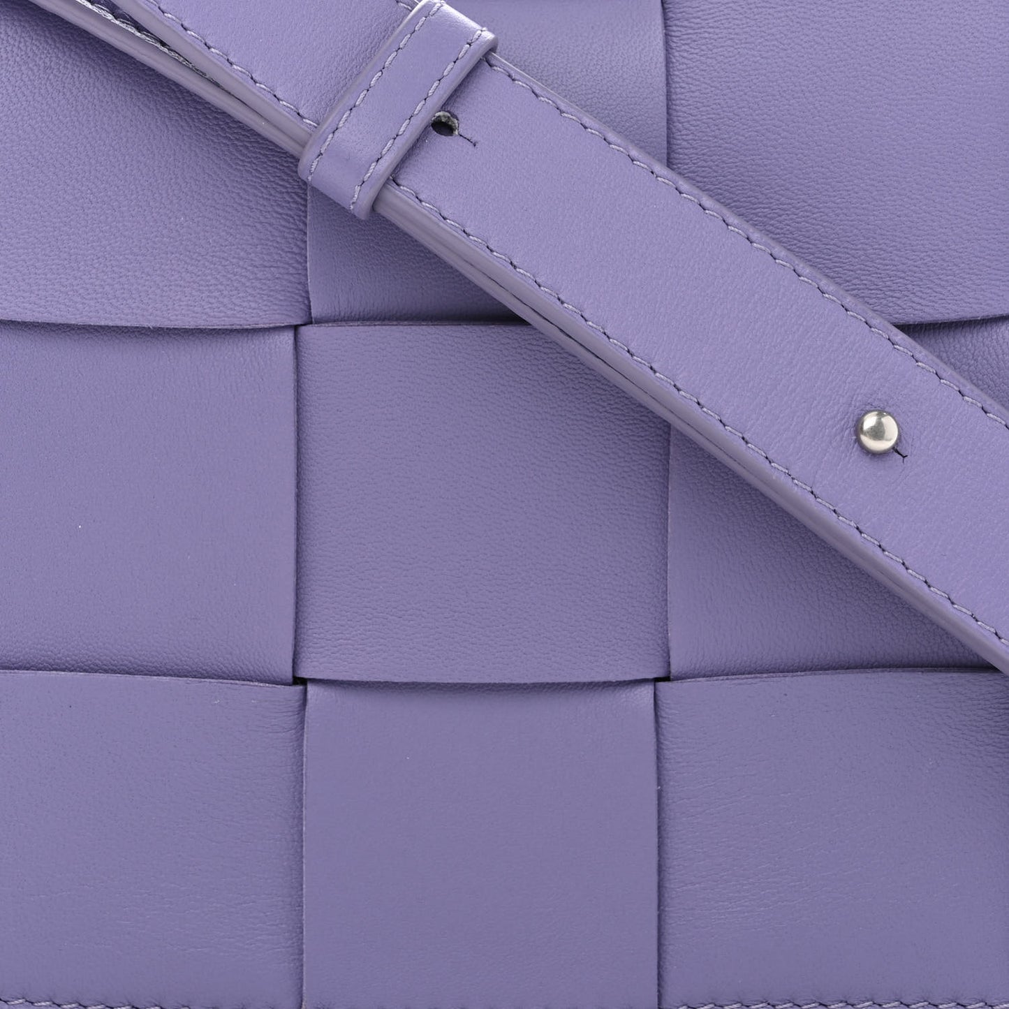 Lambskin Intreccio Cassette Crossbody Bag Wisteria