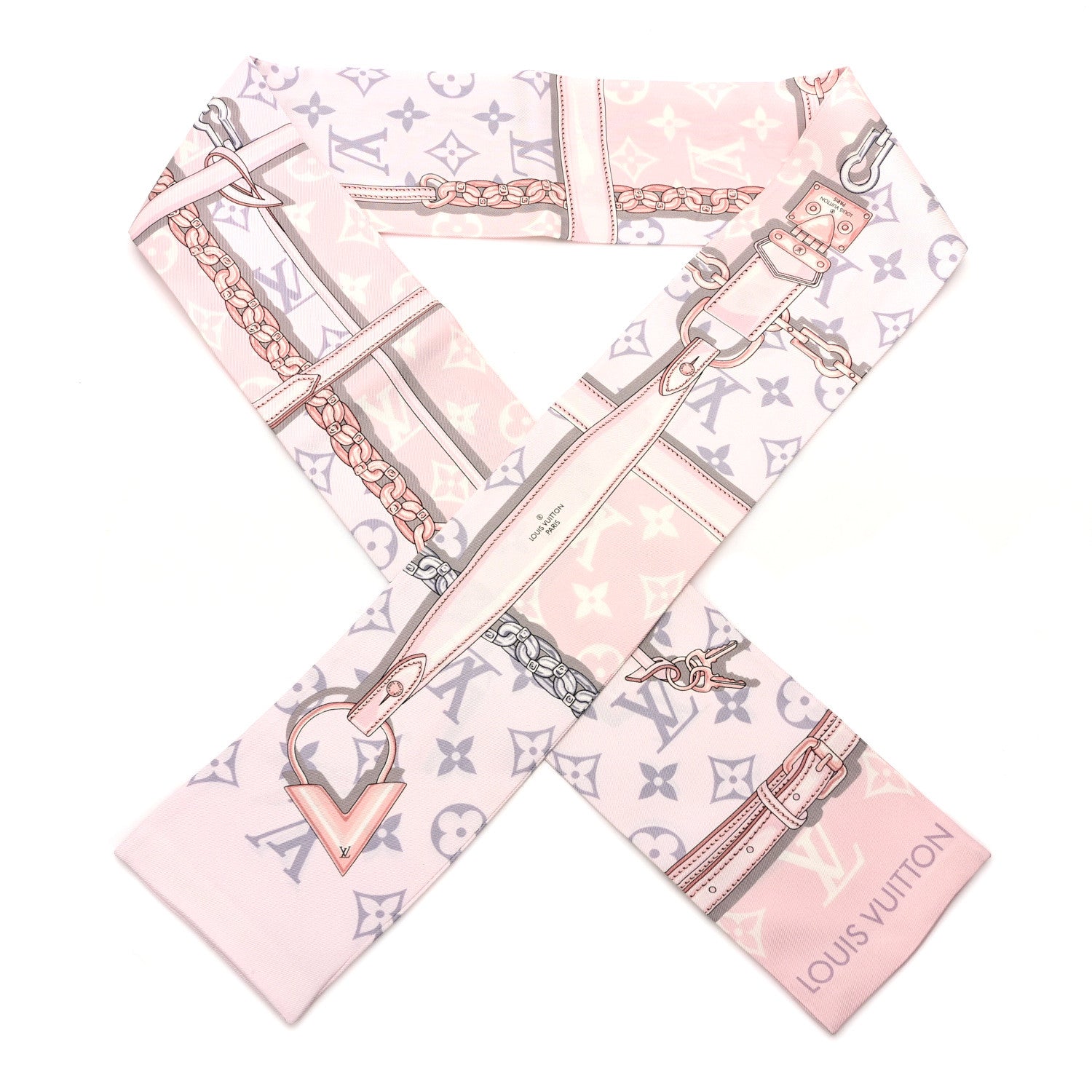 Louis Vuitton Silk Monogram Confidential Bandeau Light Pink 1 of 3