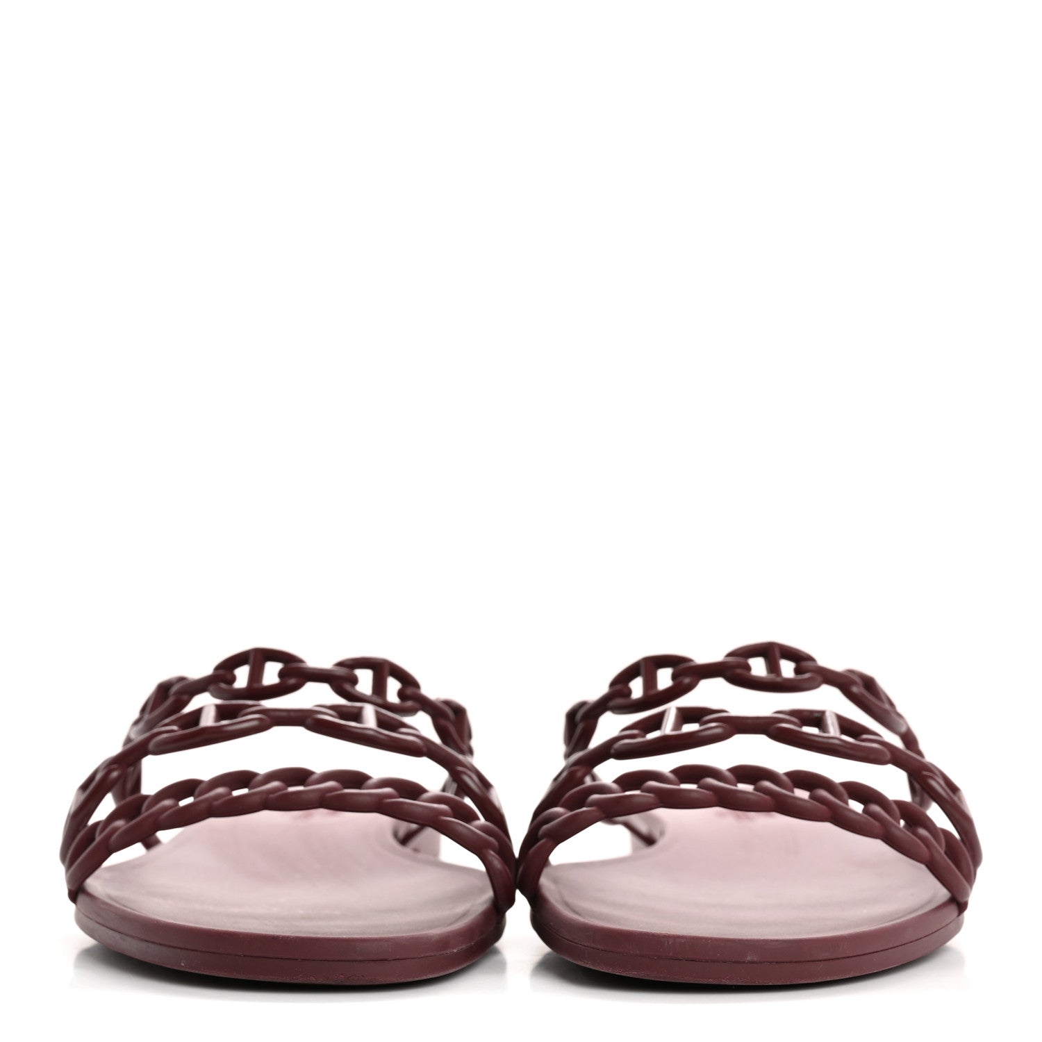 Hermes TPU Rivage Sandals 40 Bordeaux 3 of 9